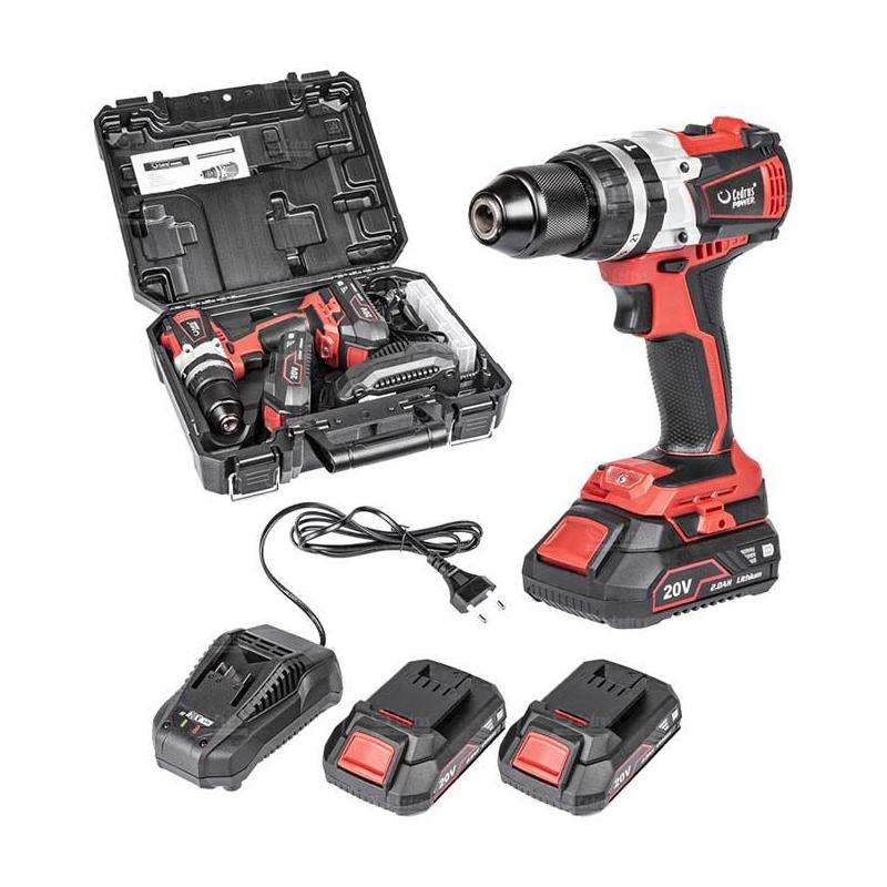 Cedrus Wiertarko–wkrętarka udarowa Power+ HD58Li-SET z baterią i ładowarką w walizce Cedrus Wiertarko–wkrętarka udarowa Power+ HD58Li-SET z baterią i ładowarką w walizce