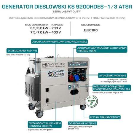 Agregat prądotwórczy KS 9200HDES-1/3 ATSR Könner & Söhnen